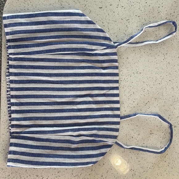 Zaful smocked pinstripe top and skirt duo set. New without tags. Never worn. - Picture 8 of 11